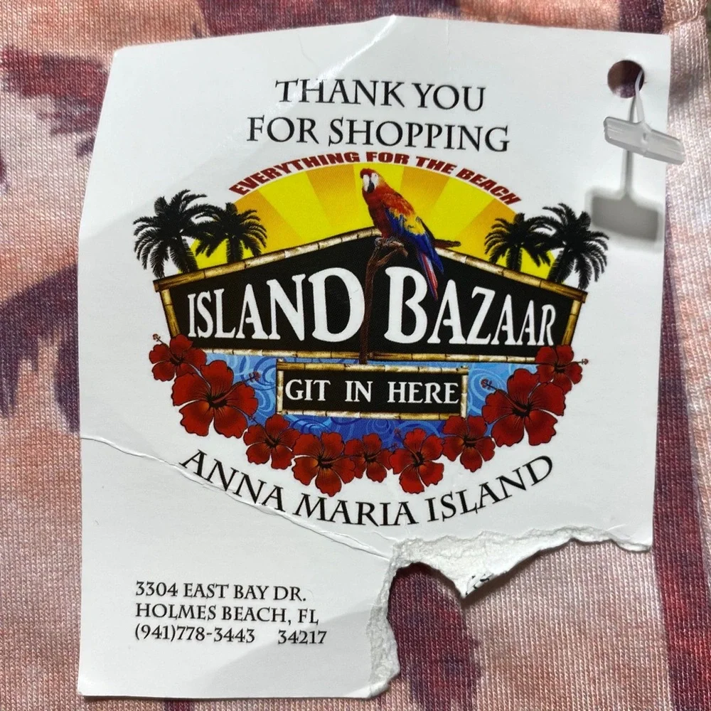 Blue 84 Womens Ana Maria Island Palm Trees Tank Top‎ Size Small High Low Hem